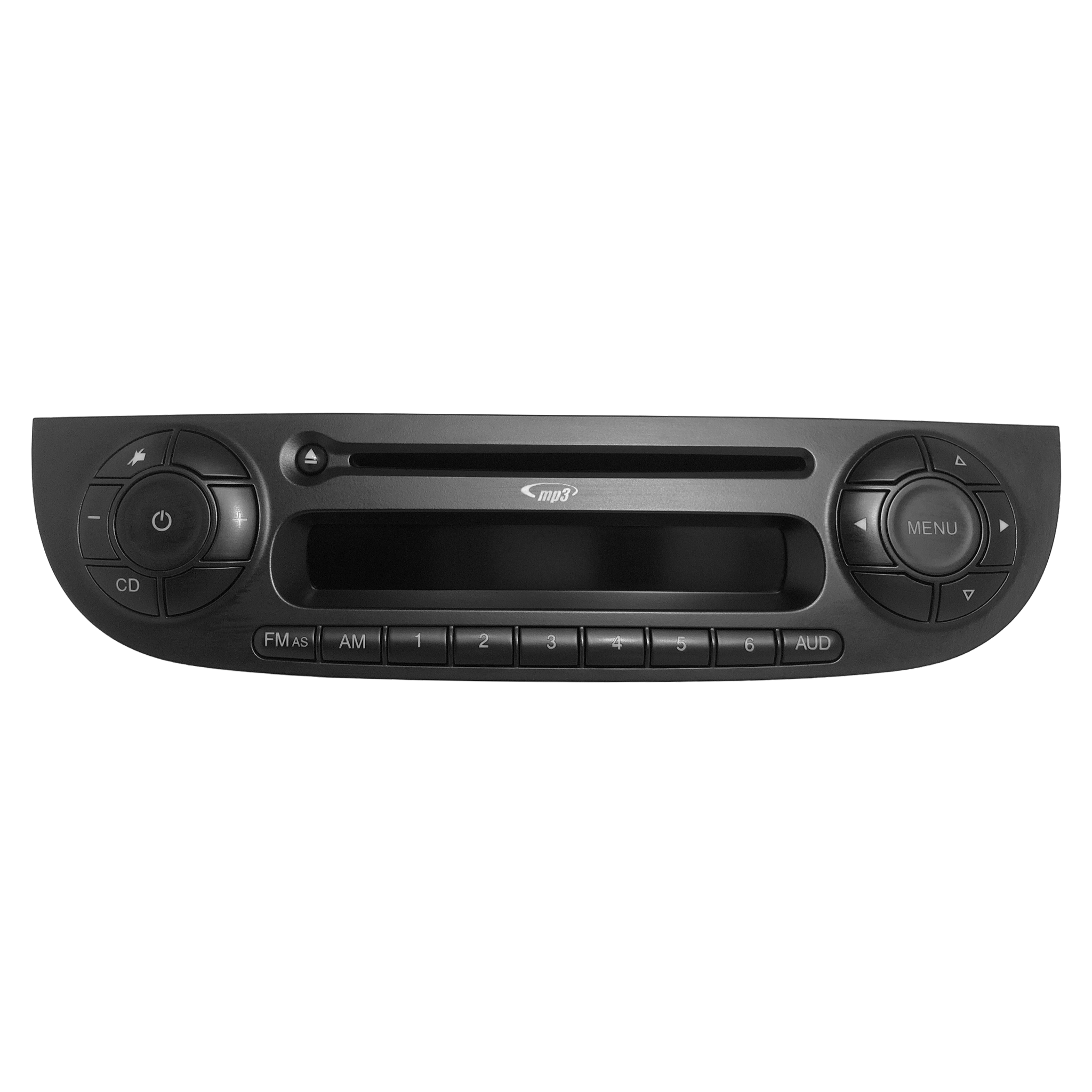 Fiat 500 Black MP3 CD Player Car Radio Front