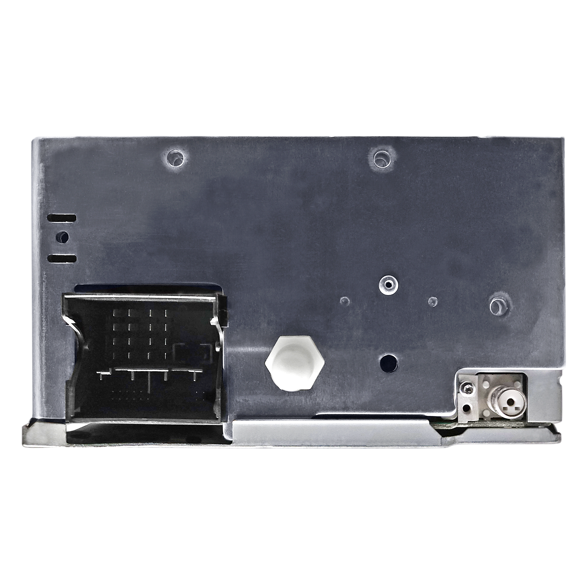 ford-6000-aux-cd-player-car-radio-silver-face-red-screen-rear