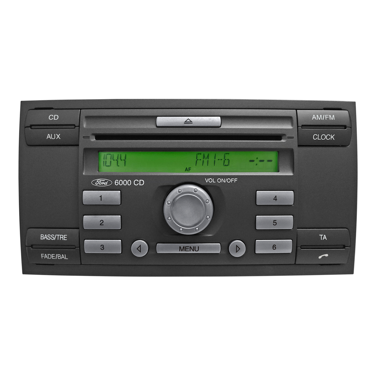 Ford 6000 AUX CD Player Car Radio - Square - Grey Face - Green Screen ...